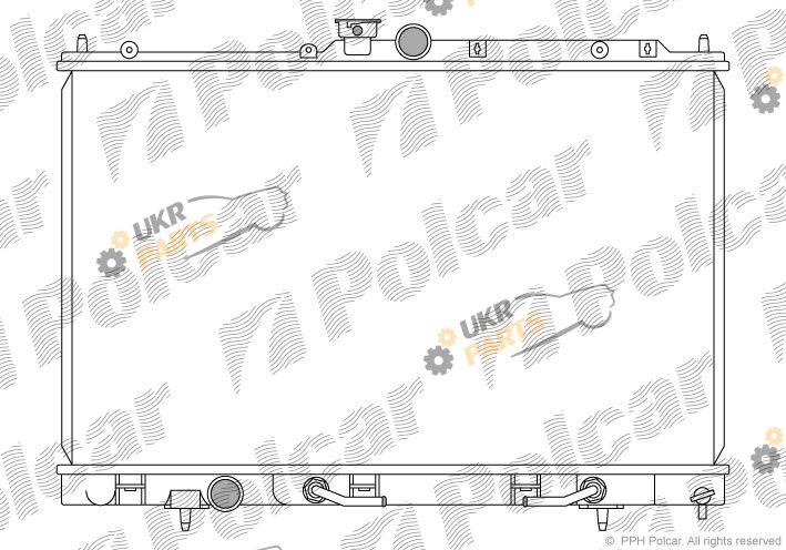 Радиатор охлаждения двигателя Polcar 526508-4