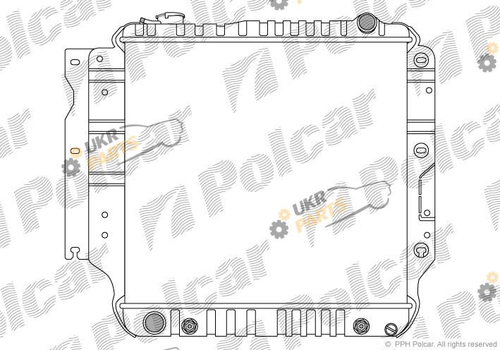 Радиатор охлаждения двигателя Polcar 240708-2