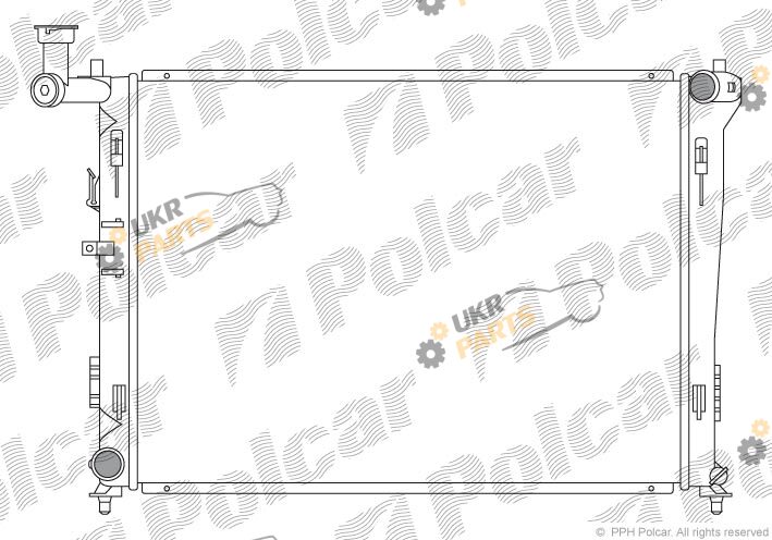 Радиатор охлаждения двигателя Polcar 401508-1