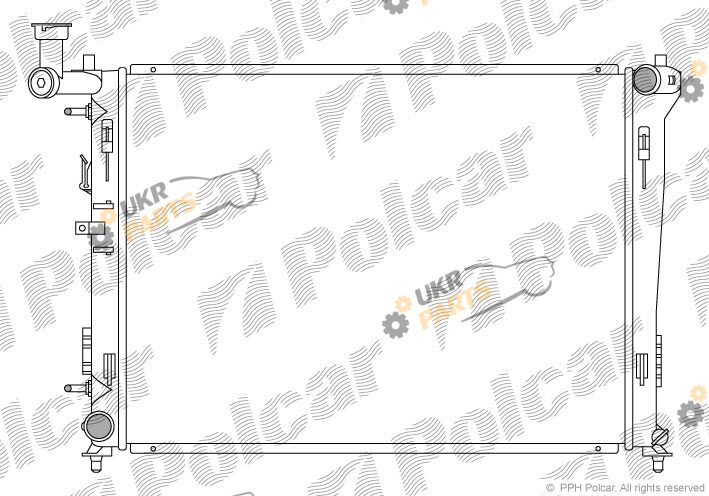 Радиатор охлаждения двигателя Polcar 401508-3