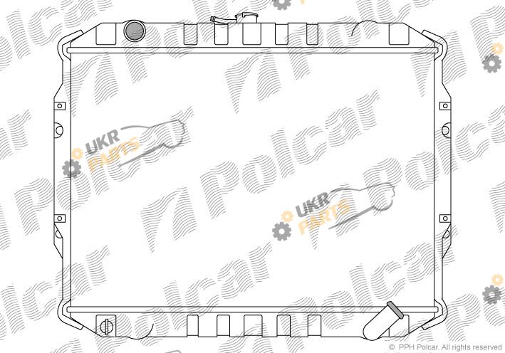 Радиатор охлаждения двигателя Polcar 527008-5