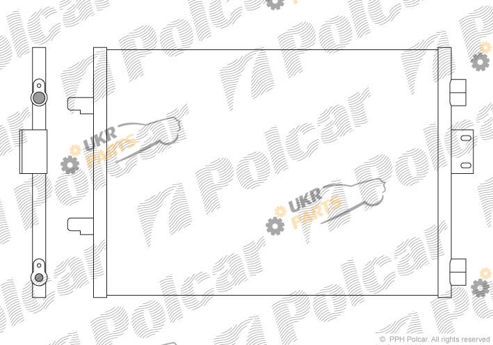 Радиатор кондиционера Polcar 6016K8C1