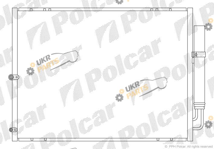 Радиатор кондиционера Polcar 8061K8C1