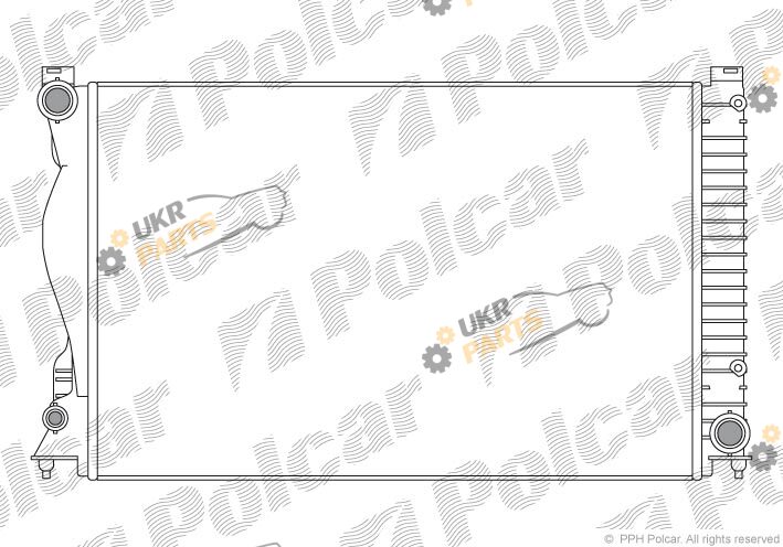 Радиатор охлаждения двигателя Polcar 133808-3