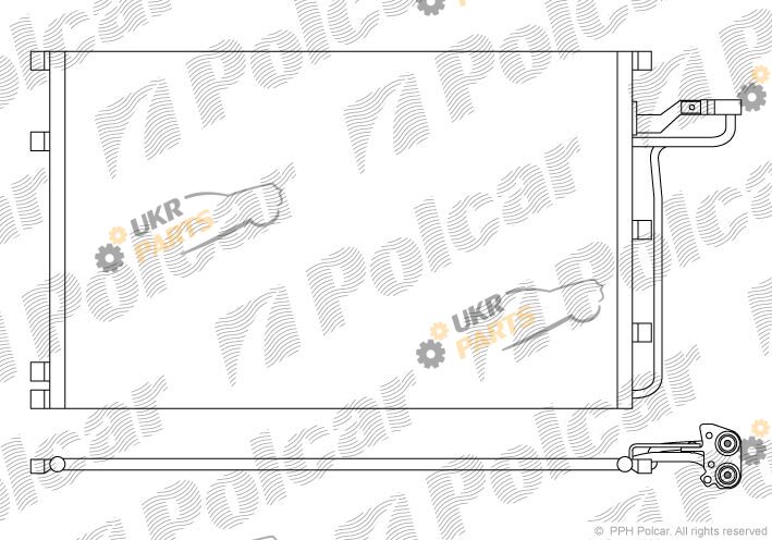 Радиатор кондиционера Polcar 9042K8C1