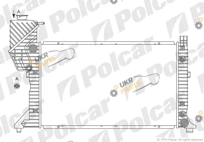 Радиатор охлаждения двигателя Polcar 506208-4