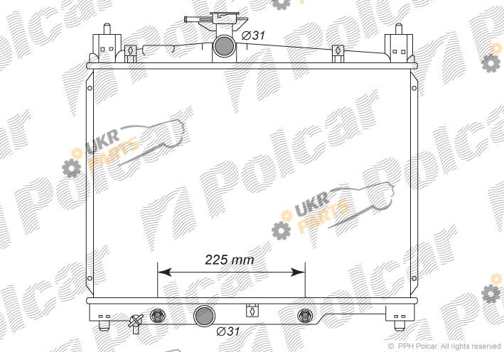 Радиатор охлаждения двигателя Polcar 810308-2