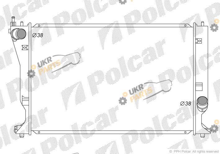 Радиатор охлаждения двигателя Polcar 8115082K
