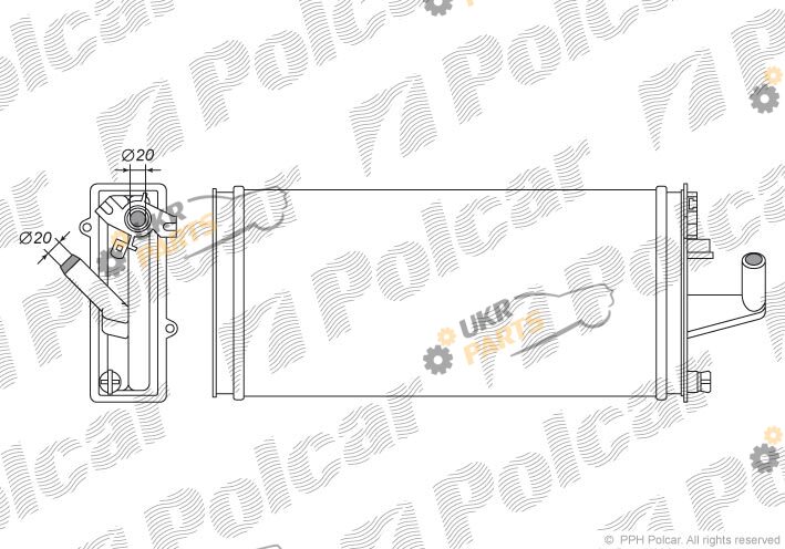 Радиатор печки Polcar 3050N8-3