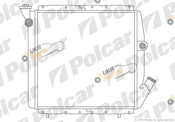 Радиатор охлаждения двигателя Polcar 600508A2