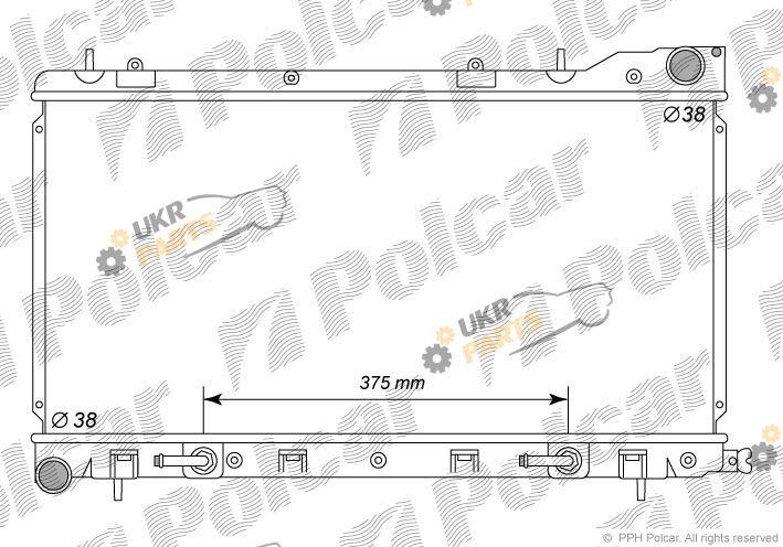 Радиатор охлаждения двигателя Polcar 7239083K