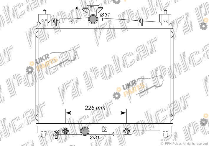 Радиатор охлаждения двигателя Polcar 8103086K