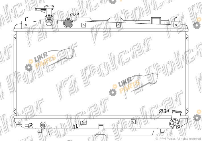 Радиатор охлаждения двигателя Polcar 8146083K