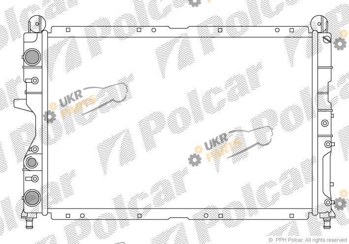 Радиатор охлаждения двигателя Polcar 140208A6
