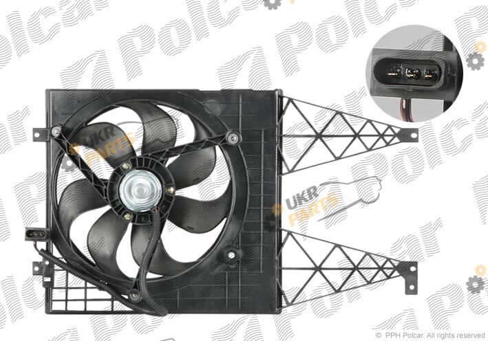 Вентилятор охлаждения двигателя Polcar 954123W4