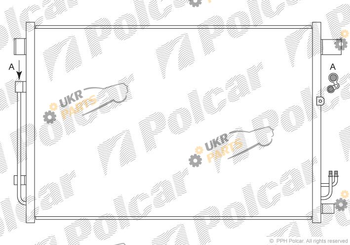 Радиатор кондиционера Polcar 2749K81K