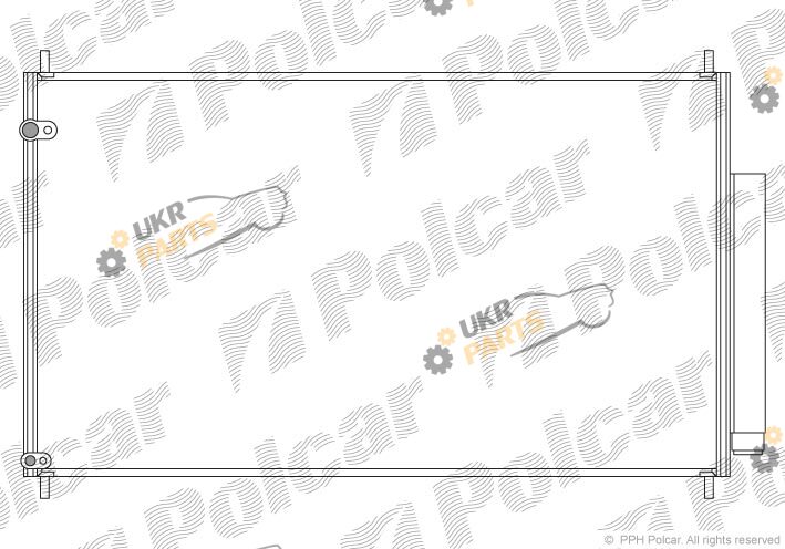 Радиатор кондиционера Polcar 3822K81K