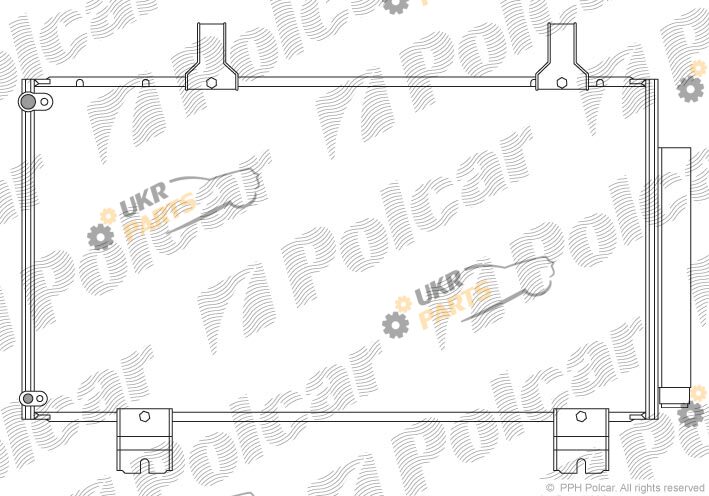 Радиатор кондиционера Polcar 3836K82K