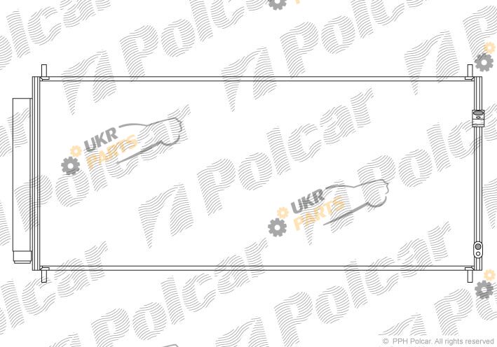 Радиатор кондиционера Polcar 3837K81K