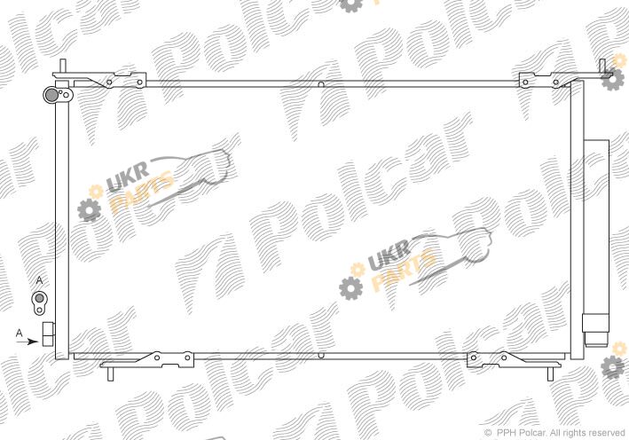 Радиатор кондиционера Polcar 3876K81K