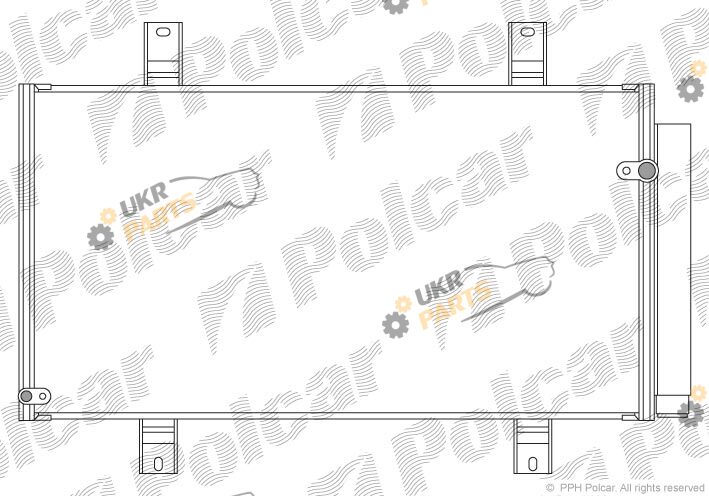 Радиатор кондиционера Polcar 4548K81K