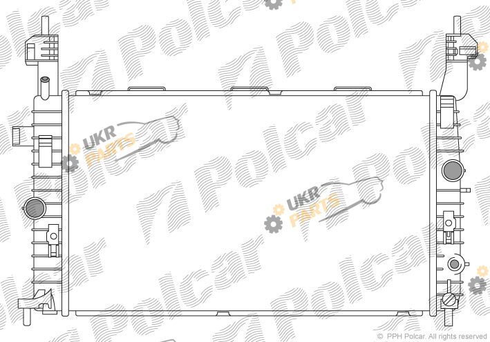 Радиатор охлаждения двигателя Polcar 555908-4