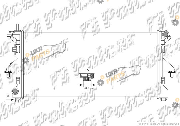 Радиатор охлаждения двигателя Polcar 577008-2