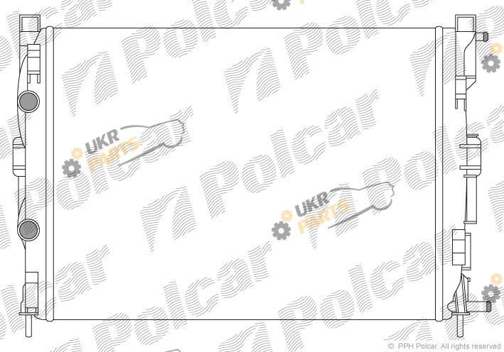 Радиатор охлаждения двигателя Polcar 601208B2