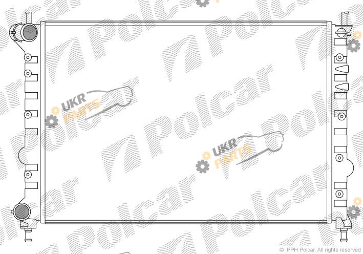 Радиатор охлаждения двигателя Polcar 421108A5