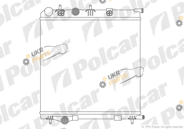 Радиатор охлаждения двигателя Polcar 572408A1