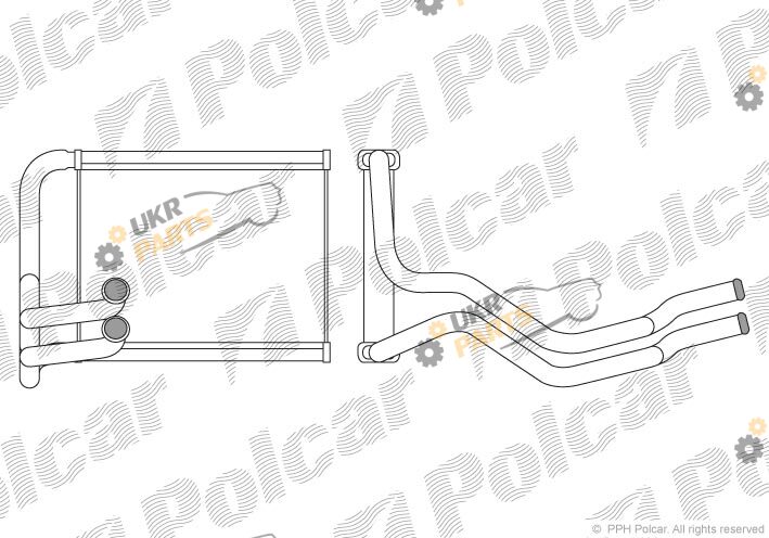 Радиатор печки Polcar 4015N81X