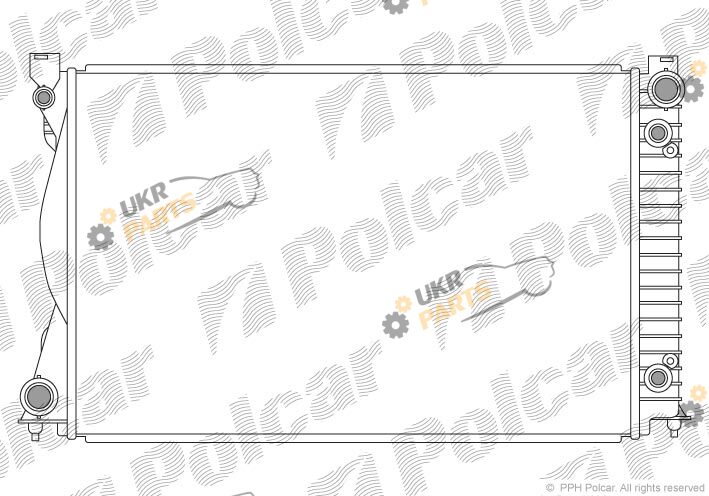 Радиатор охлаждения двигателя Polcar 133808-7