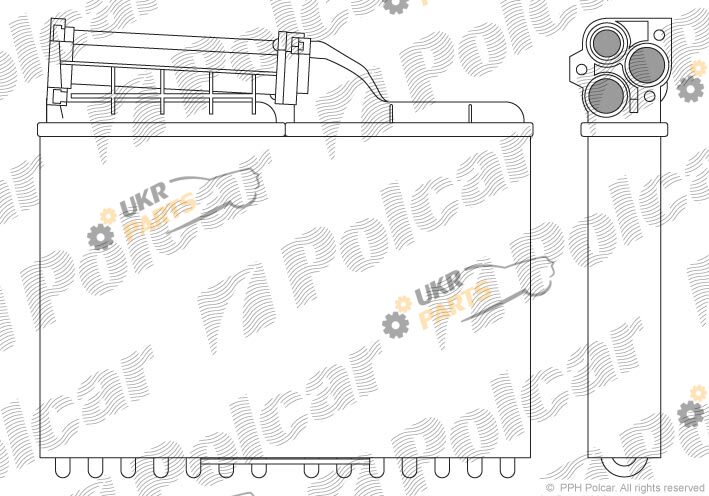 Радиатор печки Polcar 2015N8-3