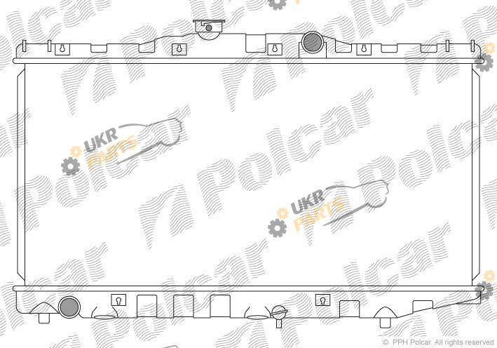 Радиатор охлаждения двигателя Polcar 810708-1