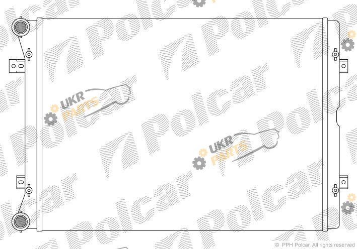 Радиатор охлаждения двигателя Polcar 955108-1