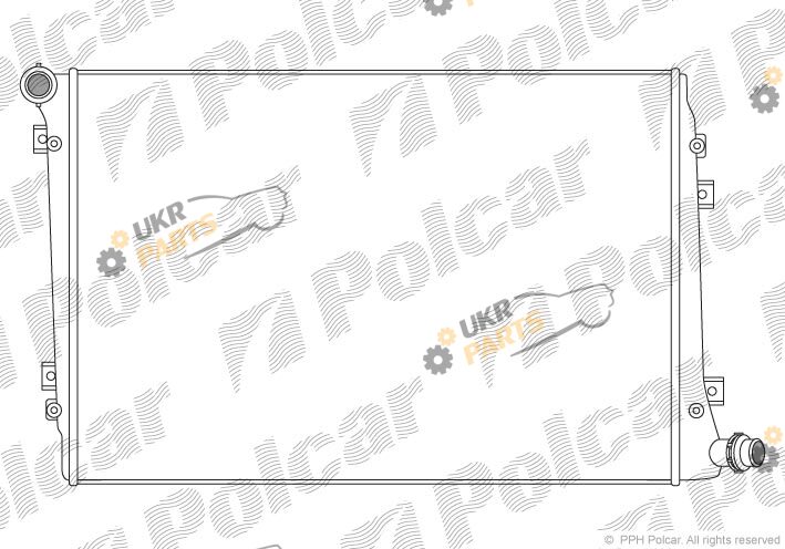 Радиатор охлаждения двигателя Polcar 955508-2
