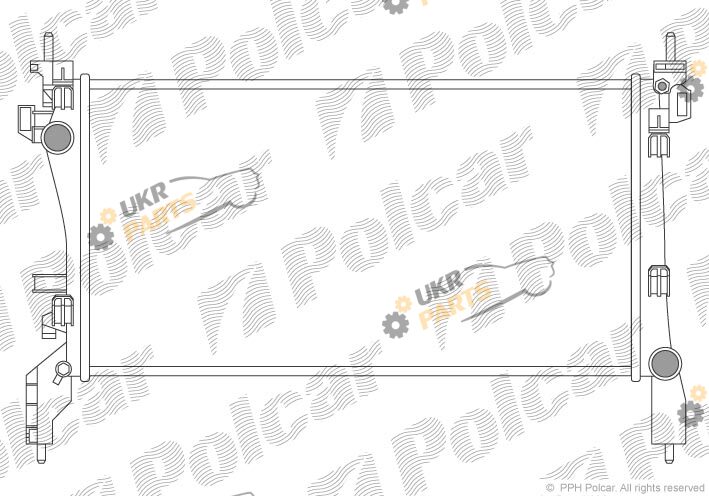 Радиатор охлаждения двигателя Polcar 239108-2