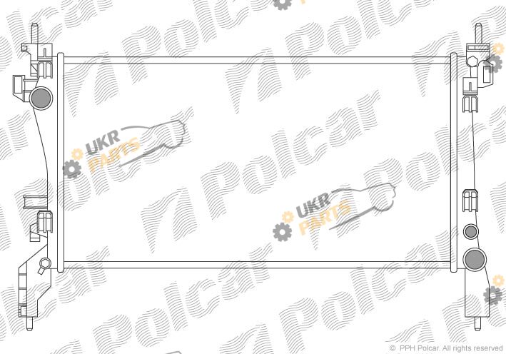 Радиатор охлаждения двигателя Polcar 308508-1