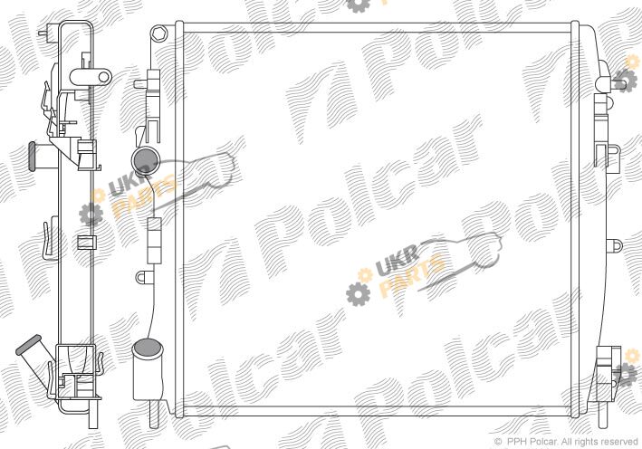 Радиатор охлаждения двигателя Polcar 606008-8