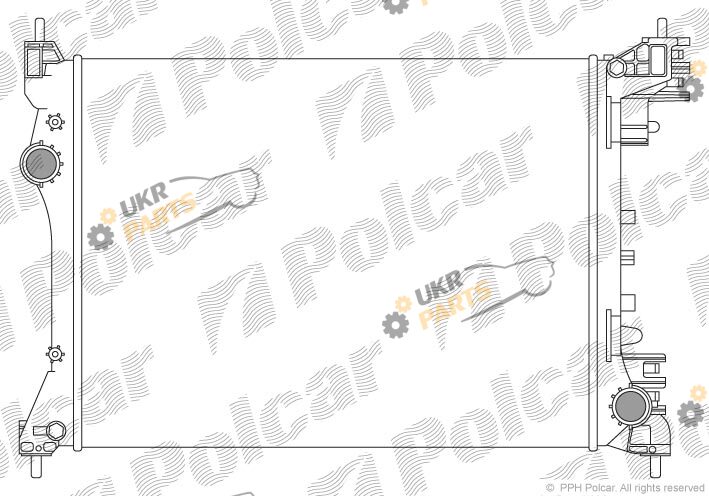 Радиатор охлаждения двигателя Polcar 1425081X