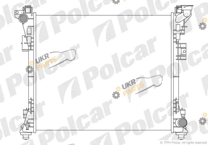 Радиатор охлаждения двигателя Polcar 2422081K