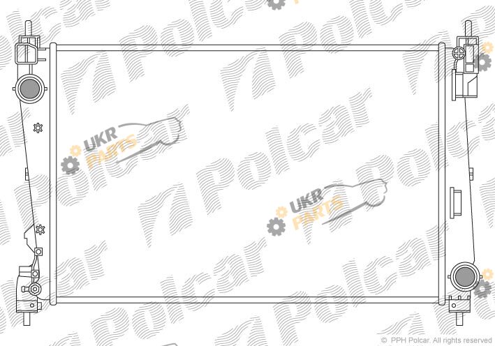 Радиатор охлаждения двигателя Polcar 4208081X