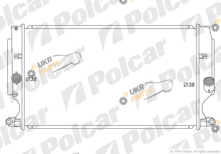 Радиатор охлаждения двигателя Polcar 8116084K
