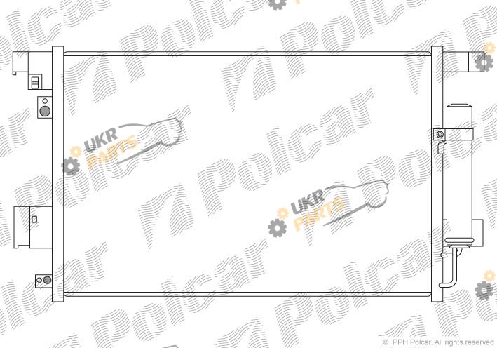 Радиатор кондиционера Polcar 5266K81K