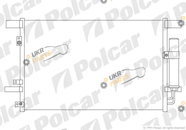 Радиатор кондиционера Polcar 5266K8C1