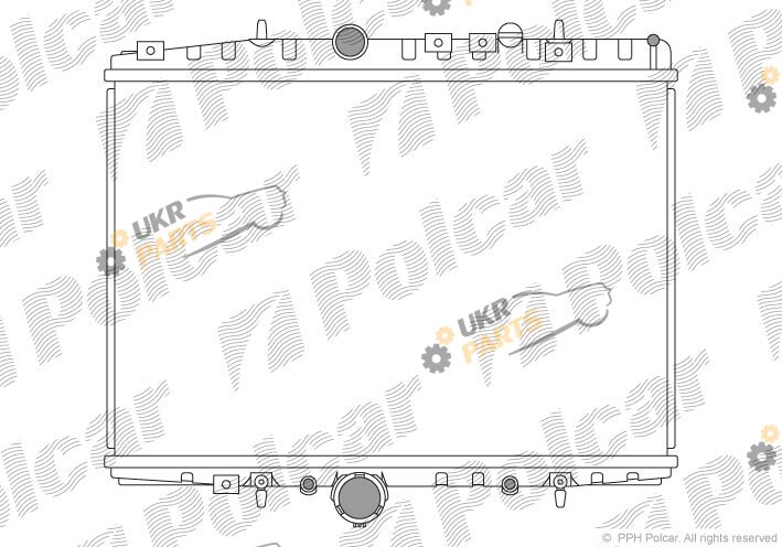 Радиатор охлаждения двигателя Polcar 576608-2