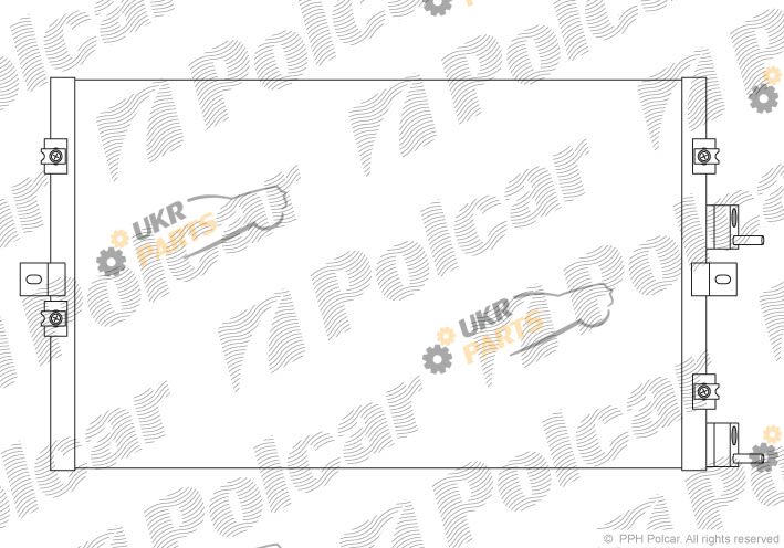 Радиатор кондиционера Polcar 2450K8C3