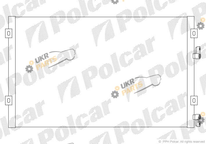 Радиатор кондиционера Polcar 2450K8C4