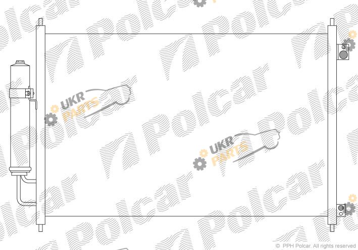 Радиатор кондиционера Polcar 2747K81K
