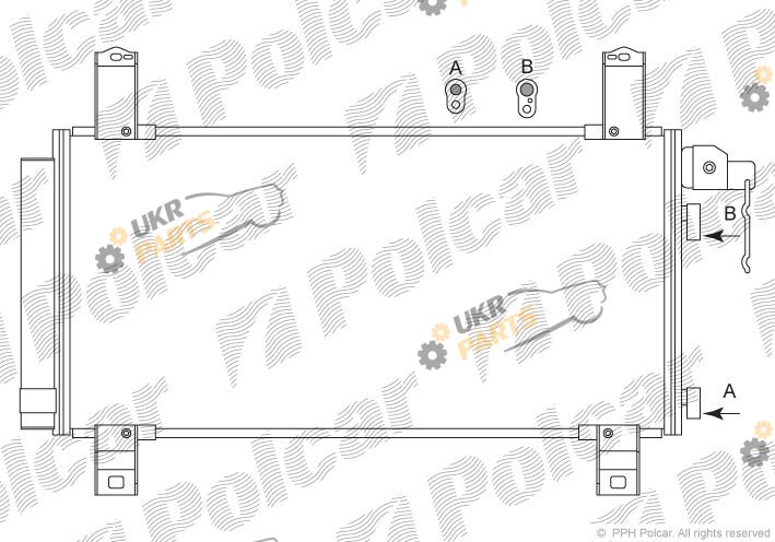 Радиатор кондиционера Polcar 4519K81K